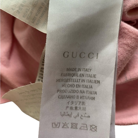 Gucci Pink Bambi Deer Floral Print Short Sleeve Cotton T-Shirt Womens Size Small - Picture 10 of 16